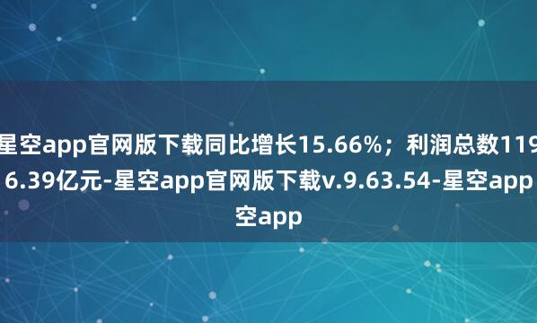 星空app官网版下载同比增长15.66%；利润总数1196.39亿元-星空app官网版下载v.9.63.54-星空app