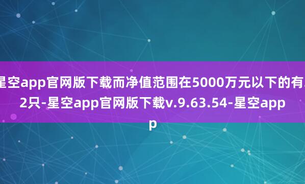 星空app官网版下载而净值范围在5000万元以下的有22只-星空app官网版下载v.9.63.54-星空app