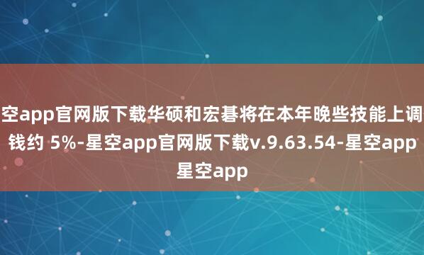 星空app官网版下载华硕和宏碁将在本年晚些技能上调价钱约 5%-星空app官网版下载v.9.63.54-星空app
