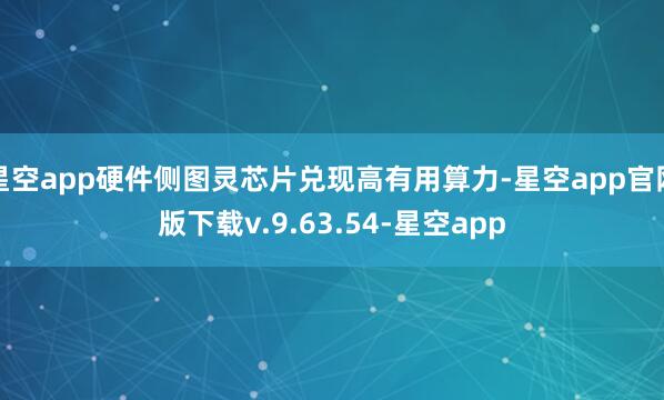 星空app硬件侧图灵芯片兑现高有用算力-星空app官网版下载v.9.63.54-星空app