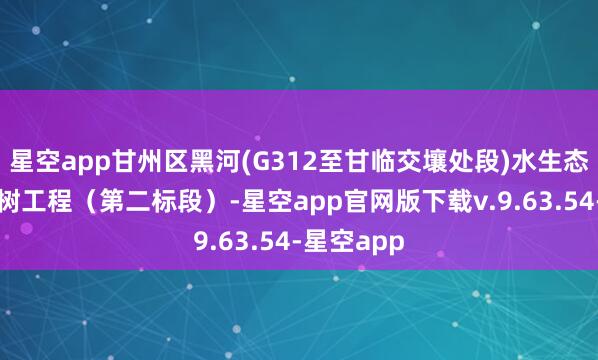 星空app甘州区黑河(G312至甘临交壤处段)水生态保护与建树工程（第二标段）-星空app官网版下载v.9.63.54-星空app